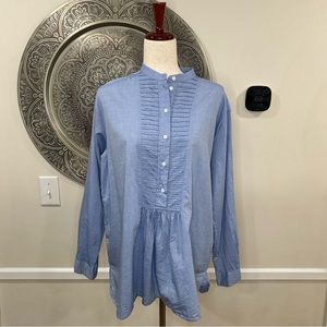 Athe Blue Long Sleeve Top Size 38
